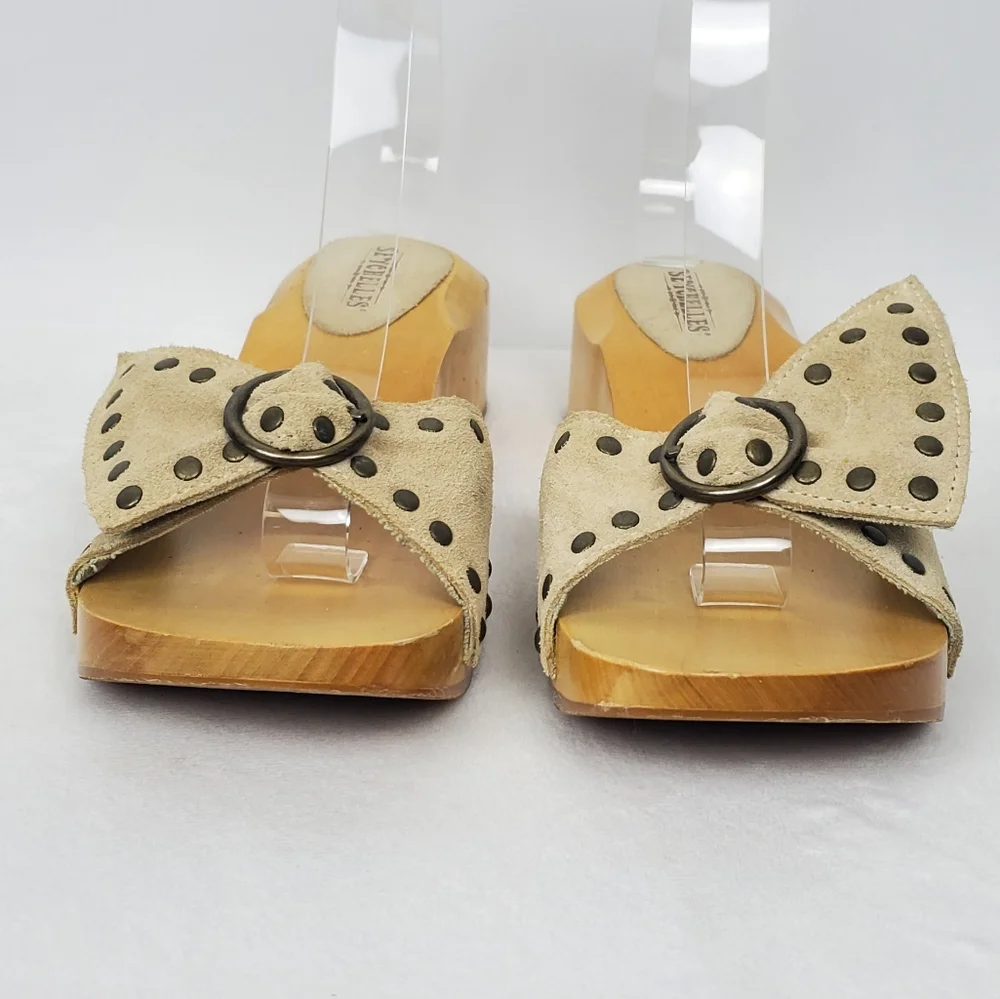 Seychelles Wood Tan Studded Sandals 8.5